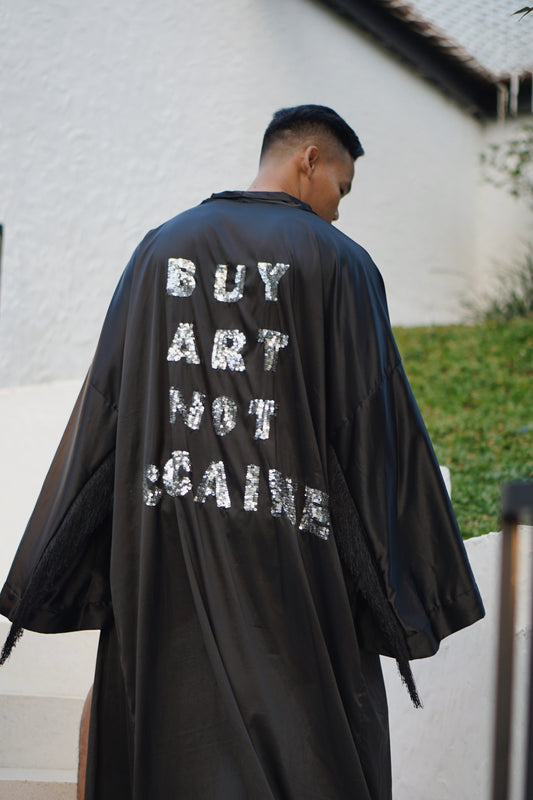 Kimono “Buy art , not cocaine”